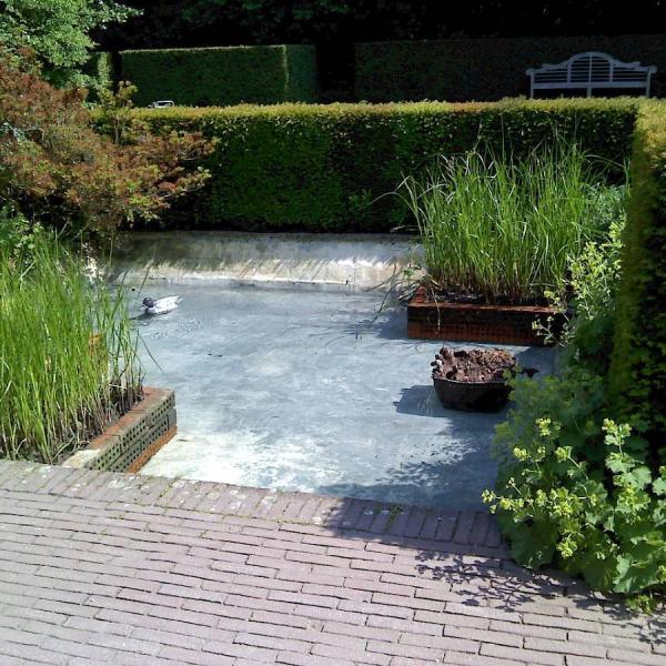 Reinigen van zwemvijvers en siervijvers